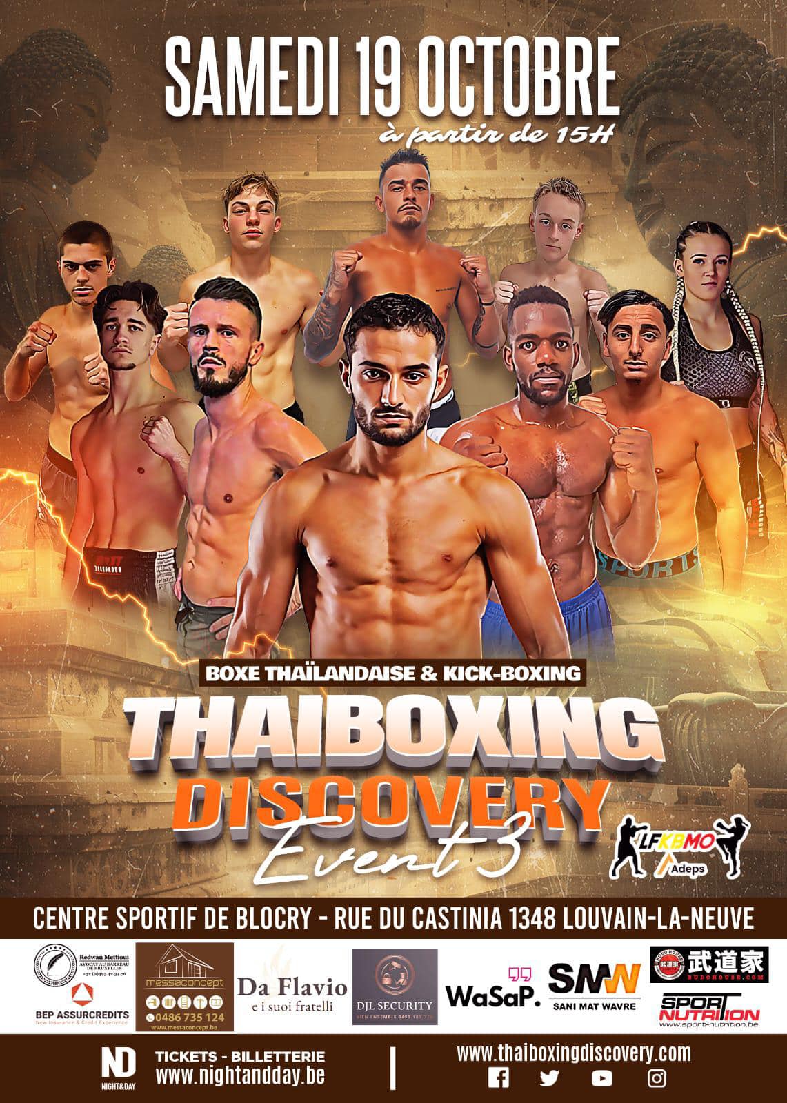 Affiche boxe thai ottignies