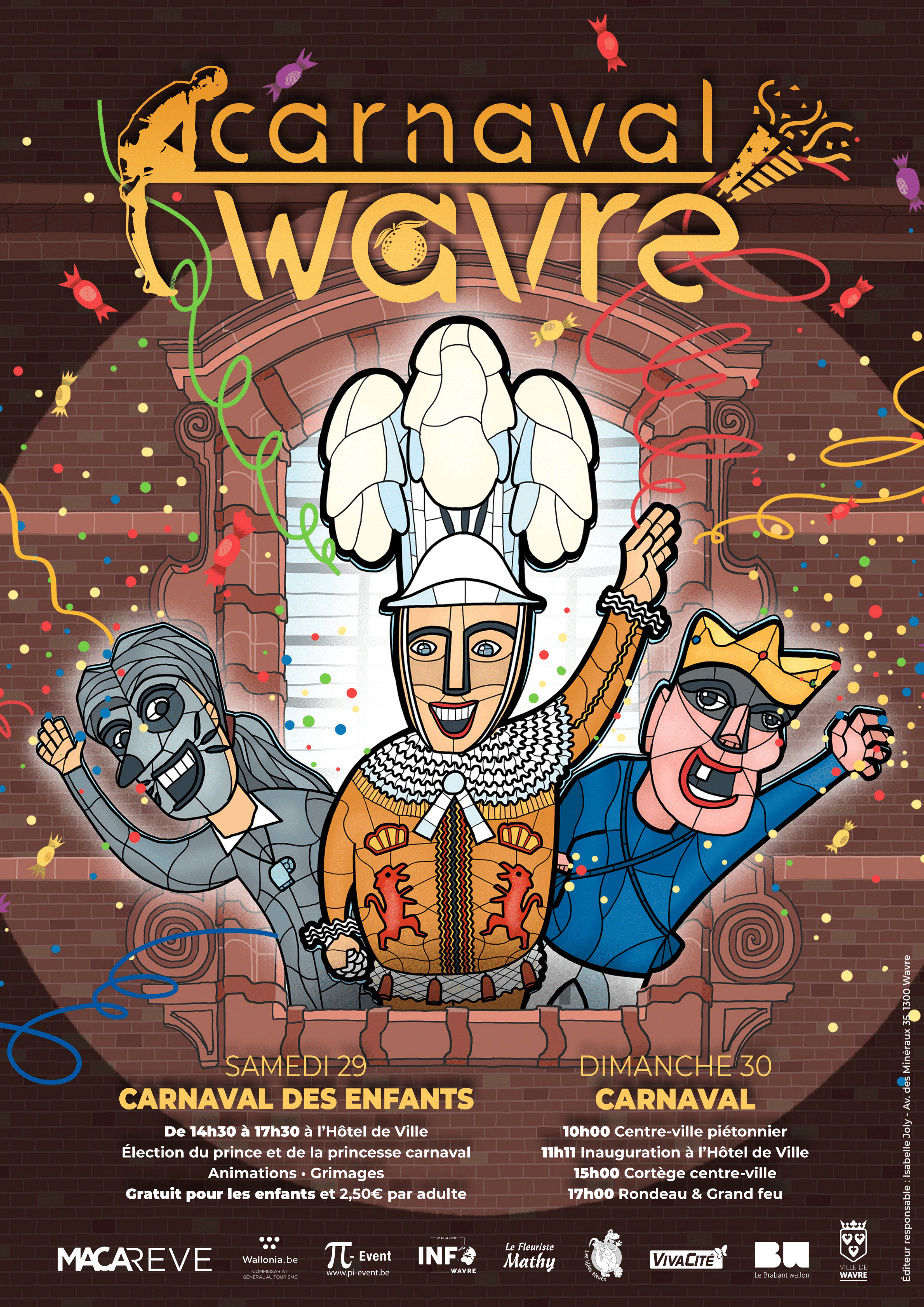 affiche du carnaval de wavre